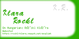 klara rockl business card